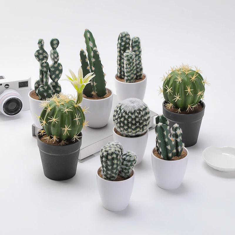 Potted Plants Living Room knick-knacks Desktop Green Plant Cactus Flower Simulation Succulent Decoration Interior Decoration