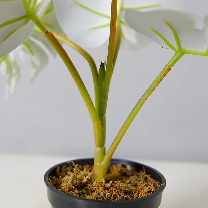 Оптовая продажа с фабрики, искусственное растение монстера бонсай, искусственное дерево монстеры восхитительной, 30 см