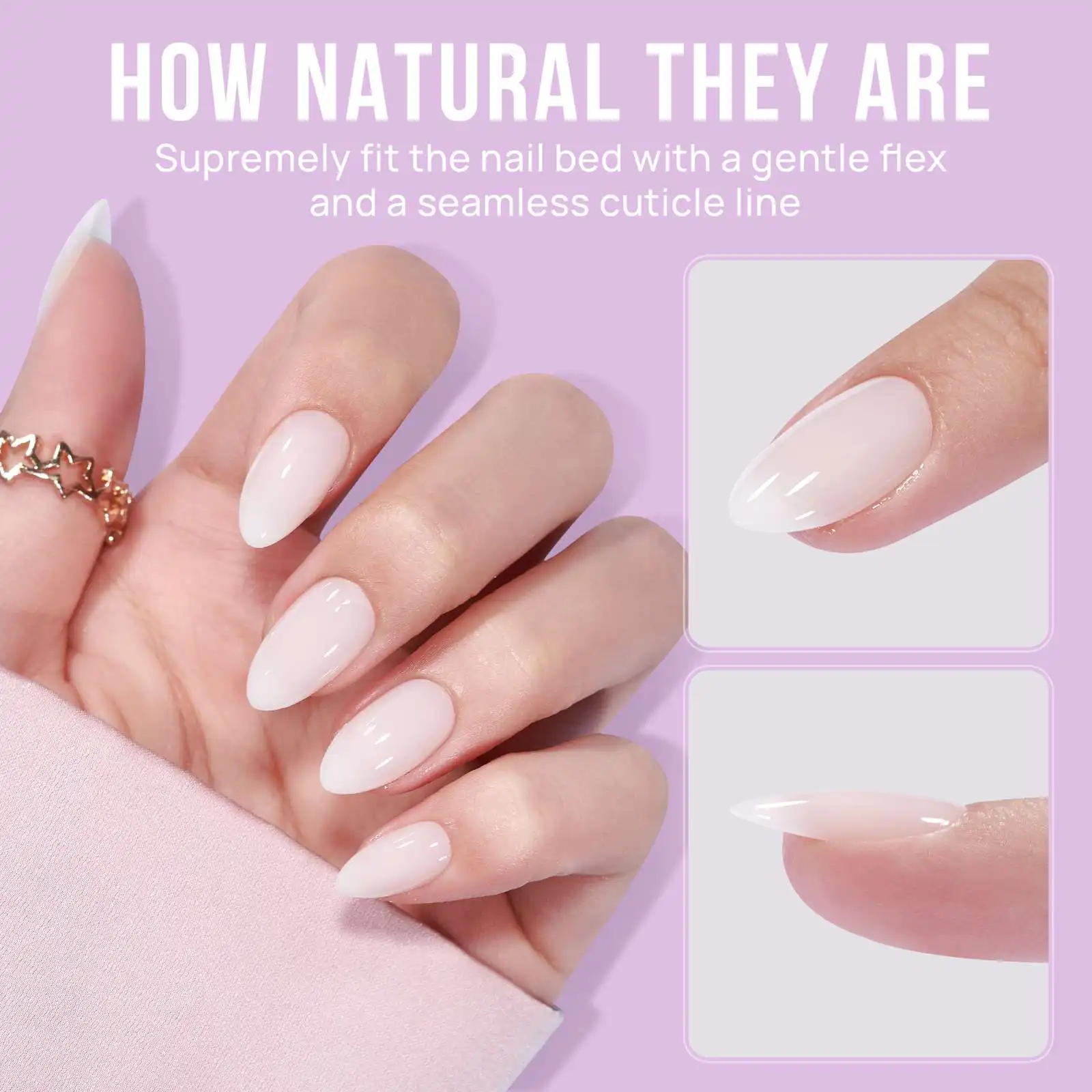 Глянцевые белые Искусственные ногти 30 шт. накладные с клеем твердые стиль OL миндаль пресс