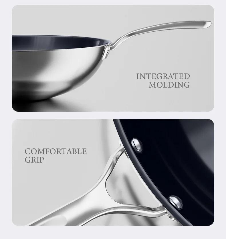 High-quality Non stick Titanium Cookware Cooking Pots with 0 coating Durable for 10 years wear-resistant and corrosion-resistant