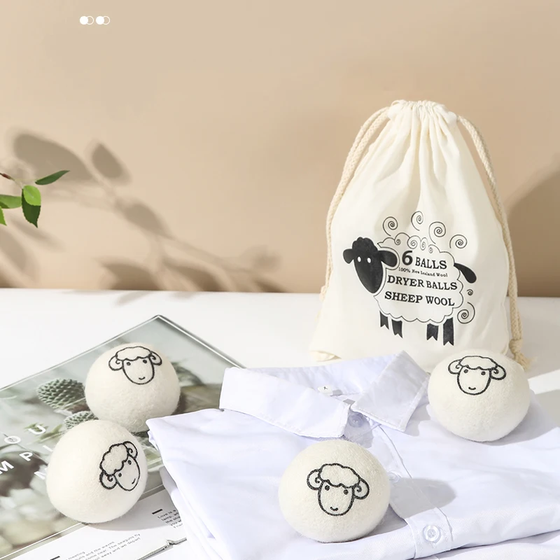 New Style Wholesale Custom Eco Organic Household Drying Clothes Washer Laundry Wool Felt Gryer Balls for Washing Machine