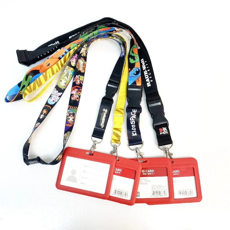 Customizable Logo Polyester Lanyard with Badge Silk Screen and Offset Printing Techniques Available