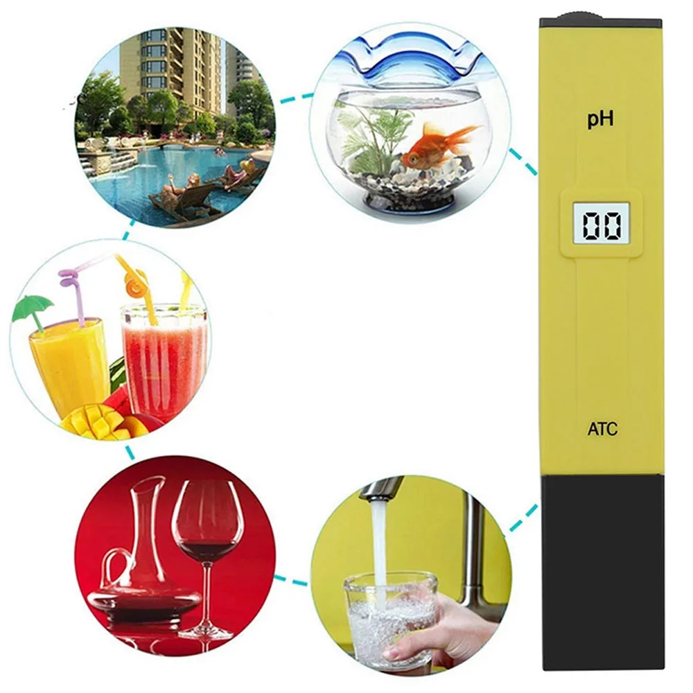 Digital Pocket Pen Type 0-14 pH Meter Water Tester with ATC Accuracy 0.01 / Backlight/Temperature Compensation Function PH09