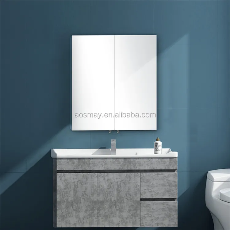 Bathroom Vanity Stainless Steel Wall Mounted Medicine Mirror Cabinet