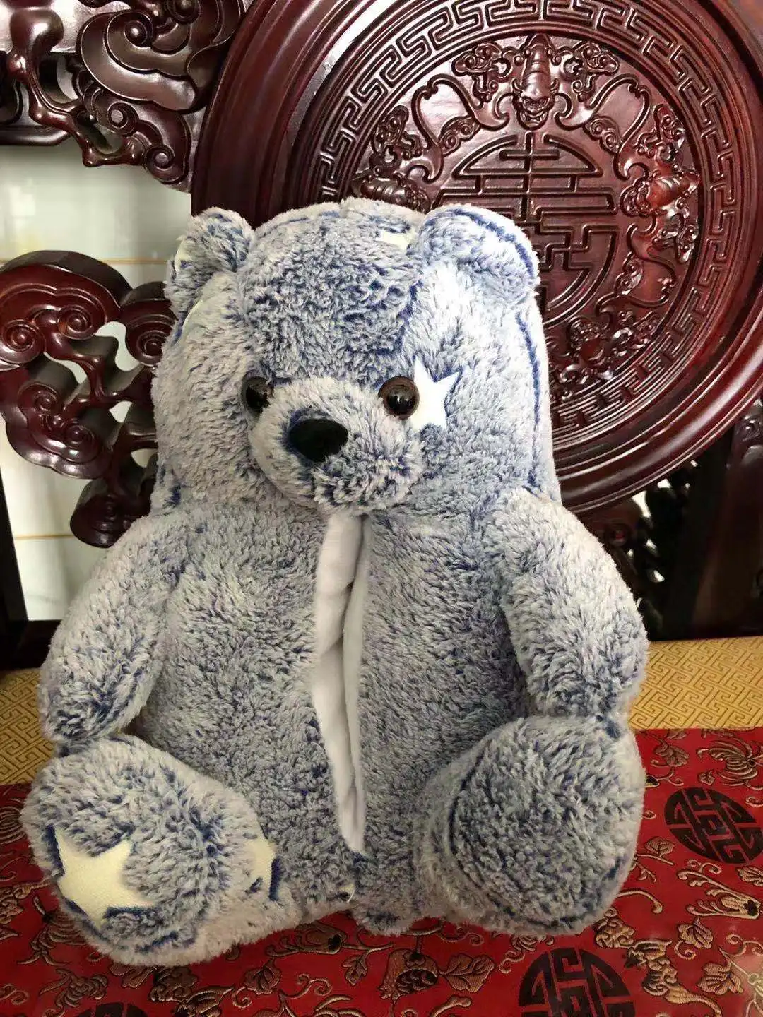 Order 3 Ship 5 high quality thick glow teddy bear slides warm fur indoor slippers best selling with high delivery speed