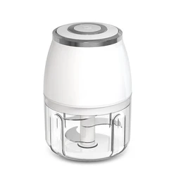 Baffle Design PS Cup Big Non-slip Button 30W 1200mAh 1700rpm 350mL Electric Food Chopper with Annulus Pattern Top