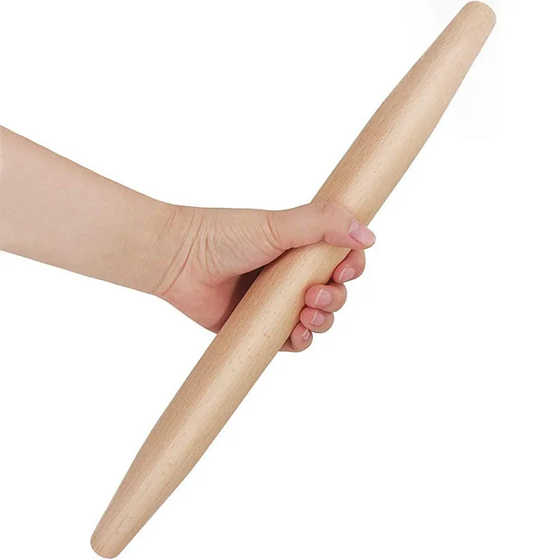 2024 French baking pin tapered wooden rolling pin for pizza pasta pastries