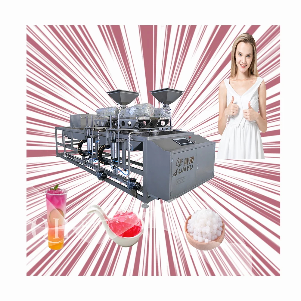 Automatic dropping diamond agar ball production line tapioca pearl forming machine for bubble tea drinks