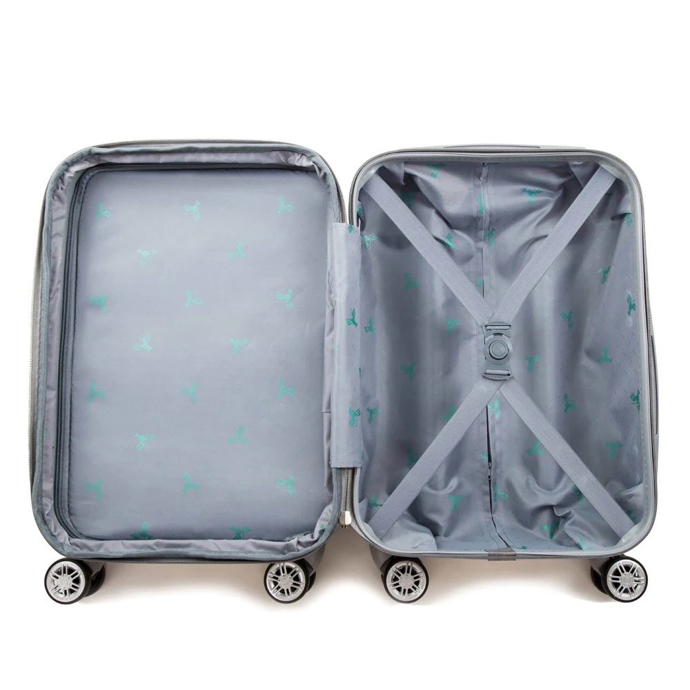 Новый дизайн 2020 года, набор чемоданов из АБС-пластика, новый чемодан на колесиках, дорожный набор из 6 предметов для багажа