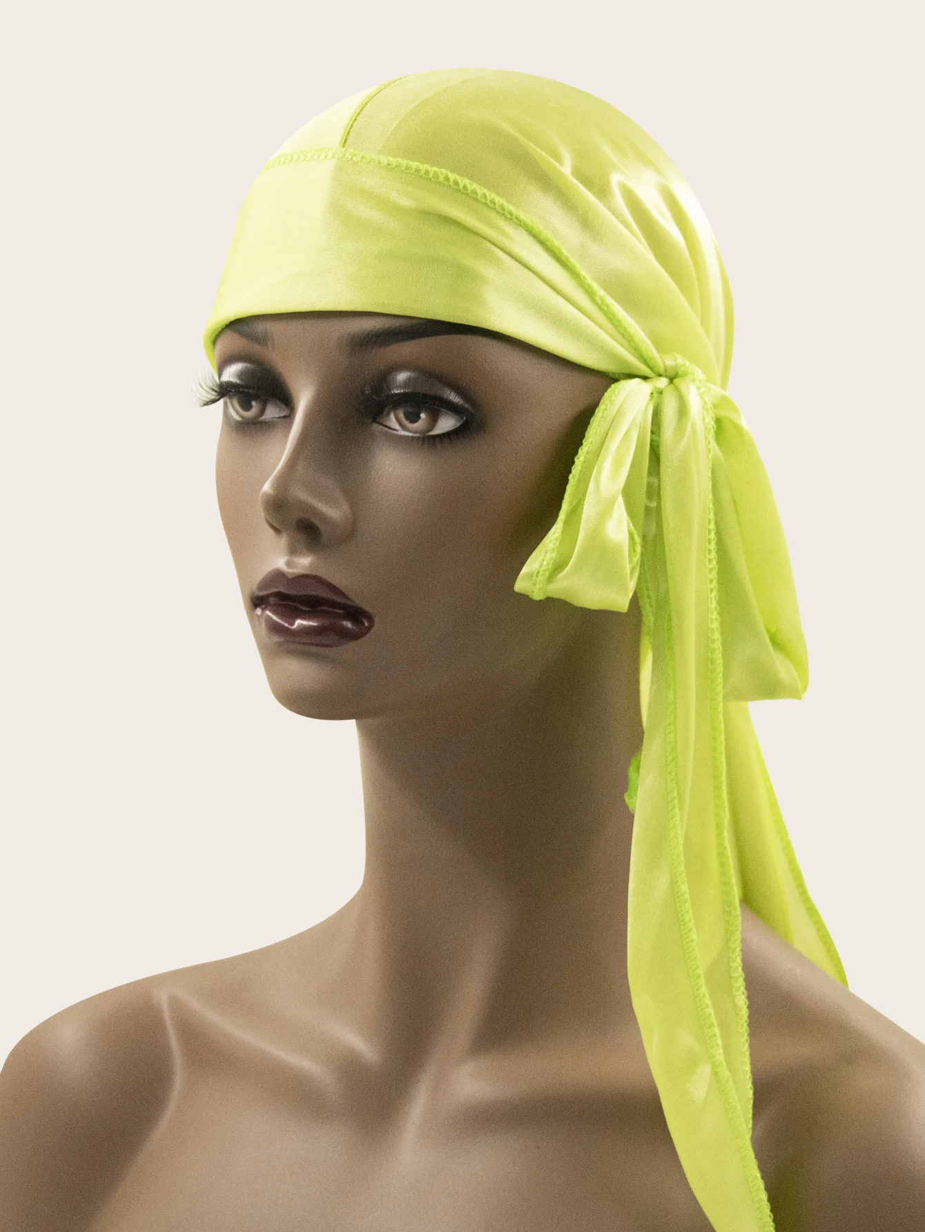 Factory Direct Sales In Europe And America Hot Models For Men And Women Silk Long Tail Turban Hat Pirate Hat