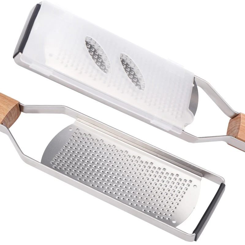Cheese Grater with Wooden Handle Lemon Zest and Fruit Shaver Cheese Tools