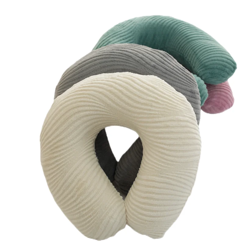 white U Shaped Neck Support Cushion Soft Spa Salon Massage Table Cradle Face Pillow Neck Head Cushion Travel Flight Neck Pad