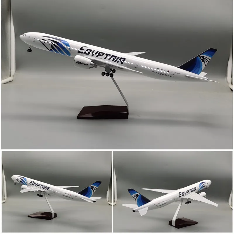 Hot New Kids Toys Scale 1:157 47cm B777 EGYPT Airline Desktop Airplane Model Plane Aircraft