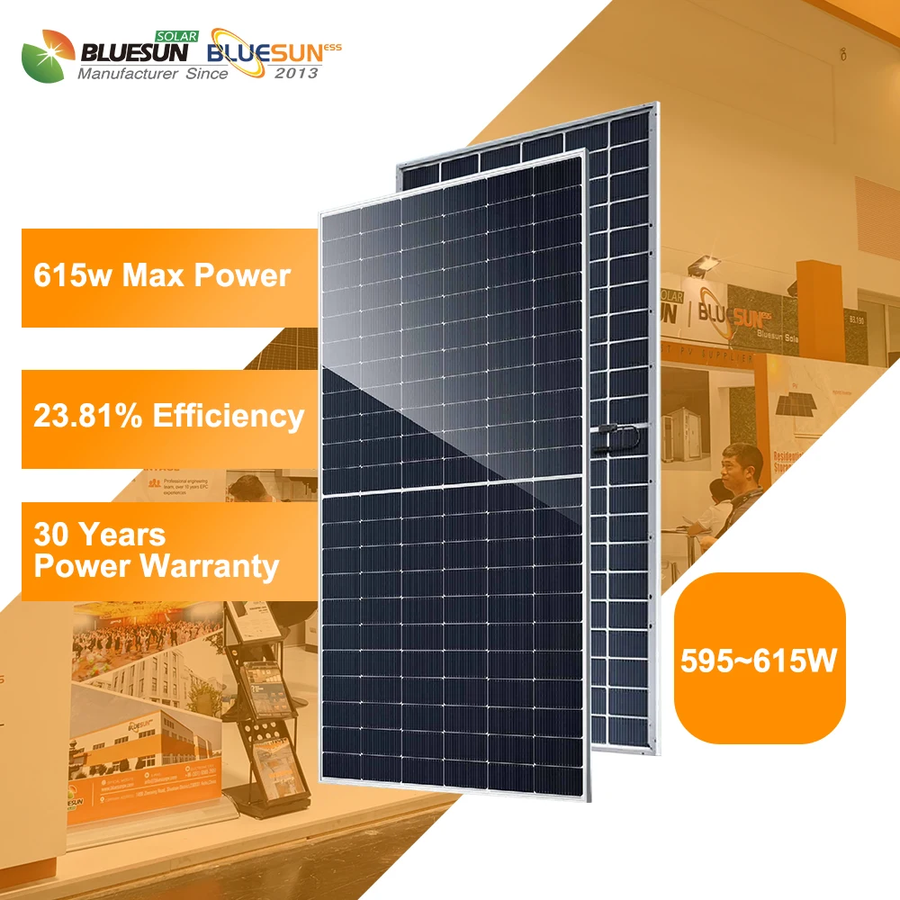 EU popular sale solar panels 600 watt 610w high efficiency germany solar panels double glass industrial solar panels in stock