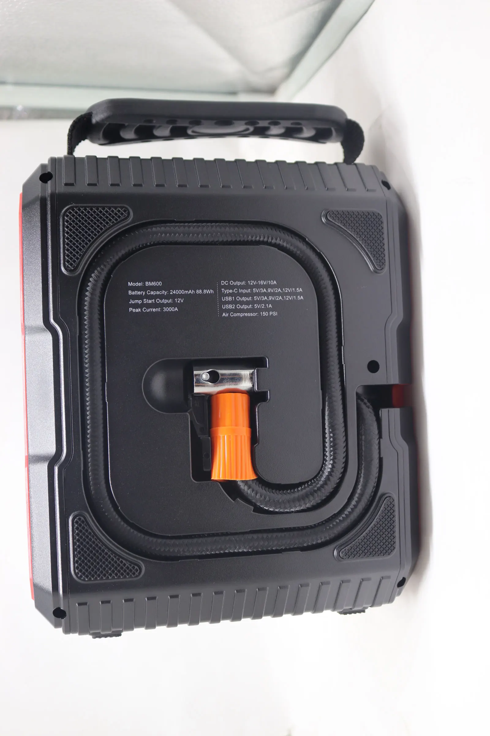 Oem 2023 Multi-Function Powerbank Car Jump Starter Power Bank Air Compressor 24000Mah Car Jump Starter Inflatable Tyre