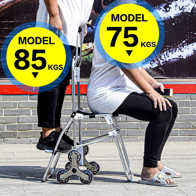 Custom Logo OEM/ODEM  folding shopping cart with seat folding shopping carts dual purpose folding shopping cart