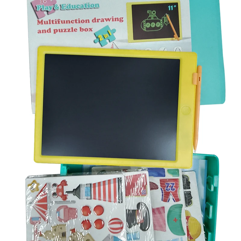 11 Inch 3 in 1 Home School Erasable Smart Board LCD Writing Tablet with Magnetic Puzzle Education Drawing Toy for Kids