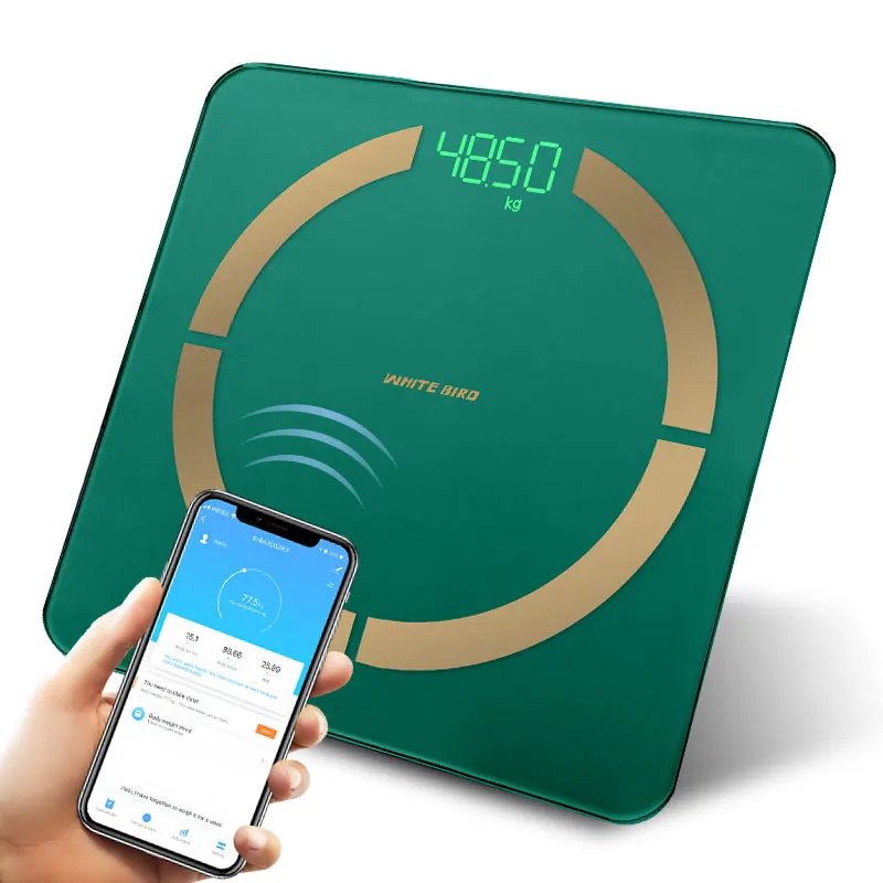 Colorful Bluetooth Body Fat Analyzer Digital Touch Sensor  Health Glass Bathroom Scale