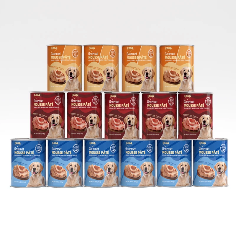 Canned Dog Food With Different Flavors 375g All Time Fresh Data And High Quality From EASA Gourmet Mousse Pate