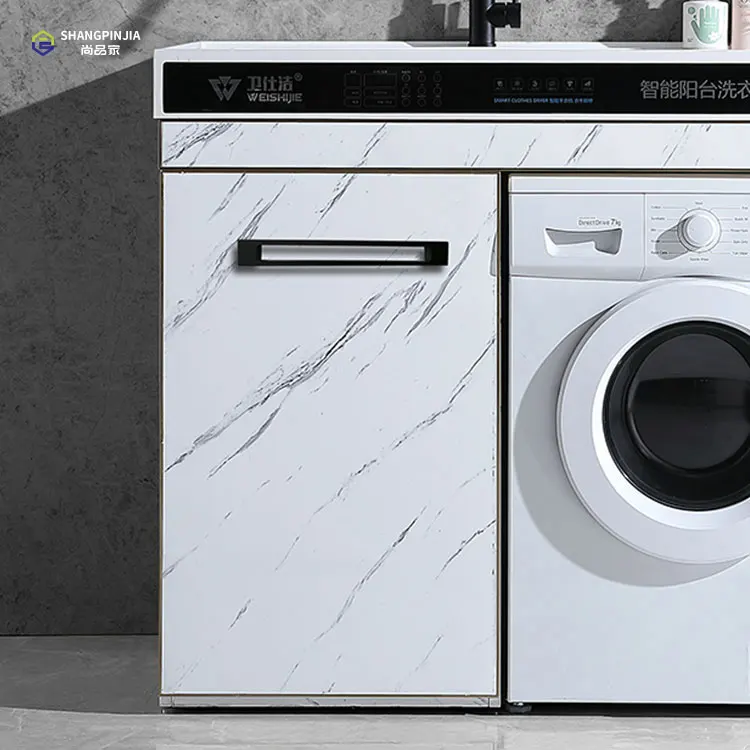 Stainless steel single basin bathroom washing machine smart cabinet With drying function