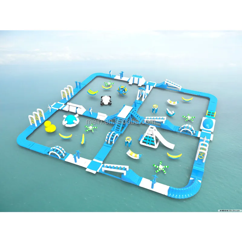 outdoor water amusement equipment large inflatable water park sport park aqua park slide
