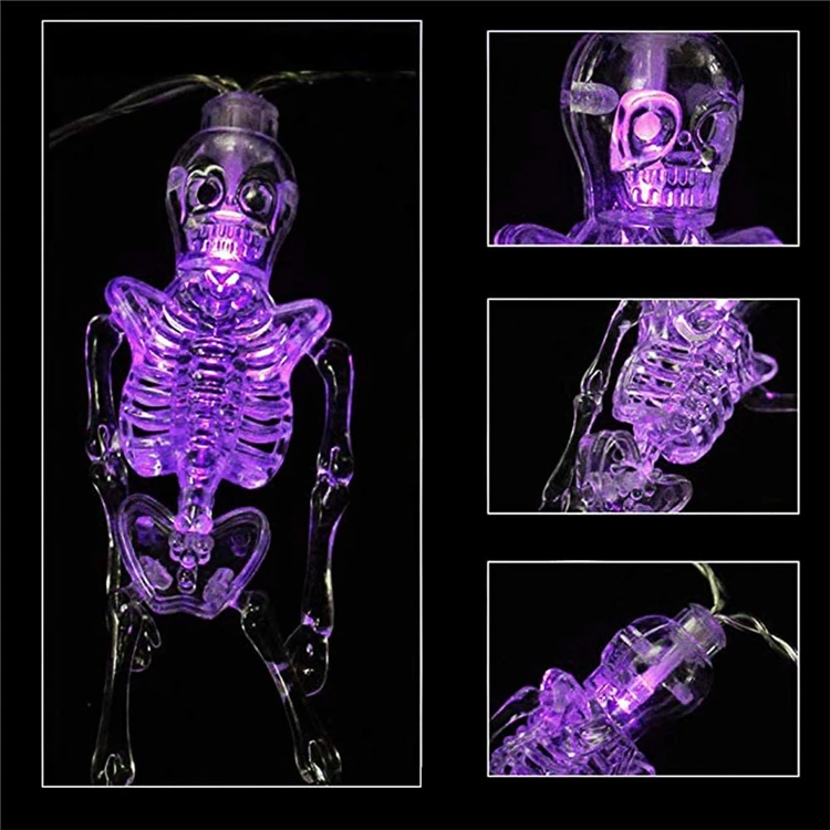 Halloween Holiday 3V battery Led Skull head fairy string light String Light Halloween decor