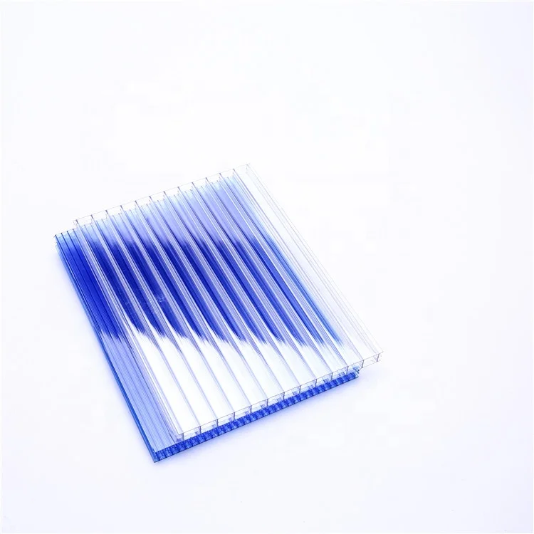 High Quality 6mm 8mm 12mm chamber polycarbonate celular sheet Twin Wall Hollow Colored Lexan Polycarbonate Sheet