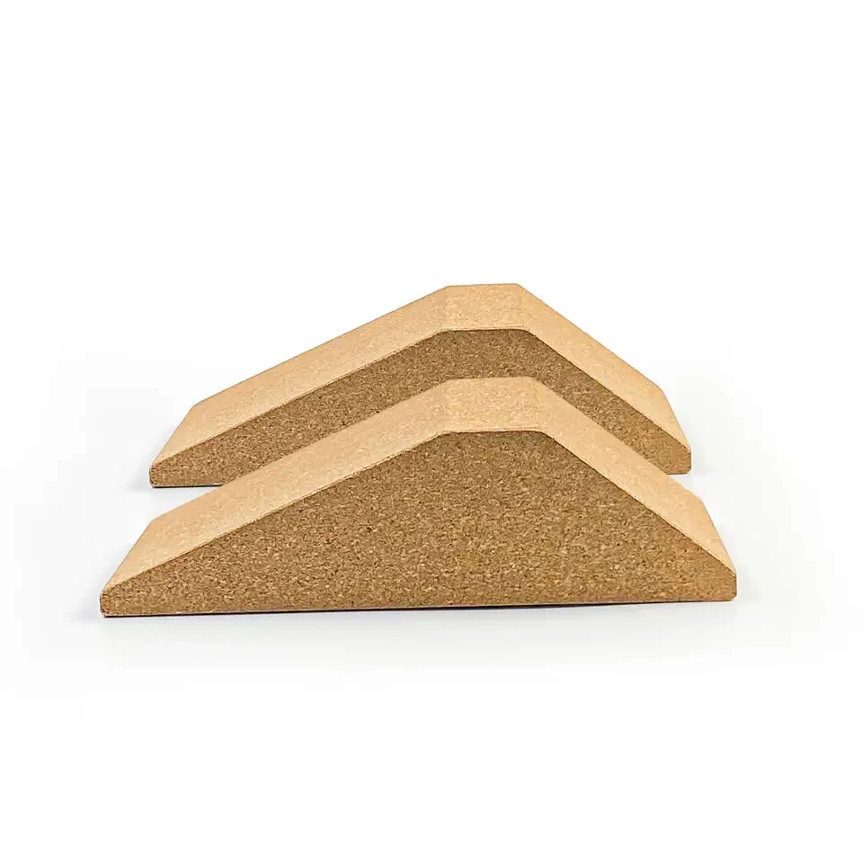 Sports Accessories Indoor Fitness Cork Squat Wedge Block Wooden Yoga Incline Slant Board Calf Stretcher