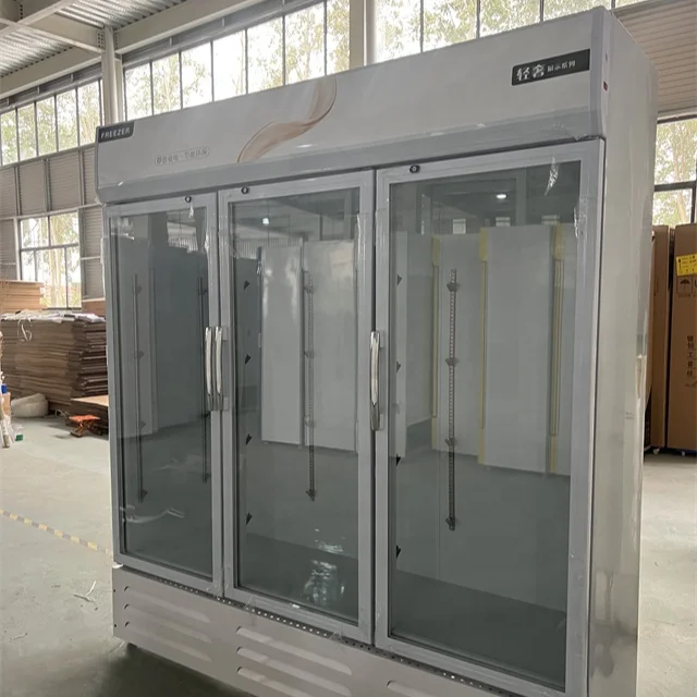 Promoted type Direct cooling  Commercial bottle cooler Beer chiller Drinks Display freezer Three door Beverage refrigerator