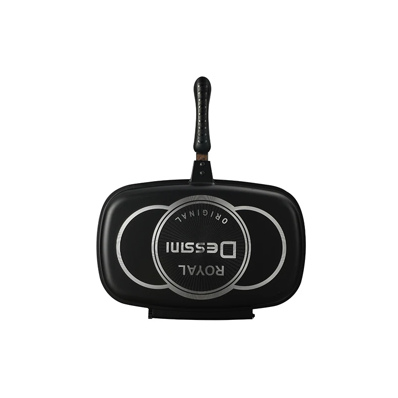 Алюминиевая антипригарная Двусторонняя сковорода для жарки с Сотами