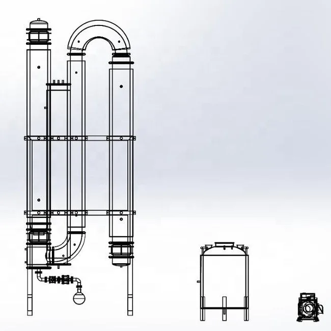 200 liters ethanol recovery Falling film evaporator with high efficient