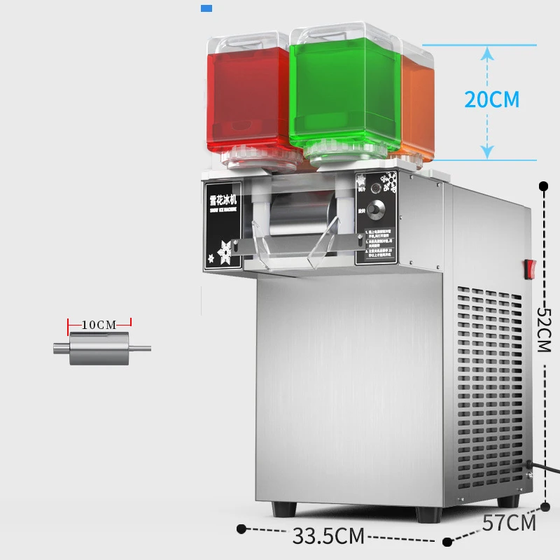 Air Cooling Milk Ice Making Machine 180KG/Day Capacity Touch Screen Snowflake Ice Machine