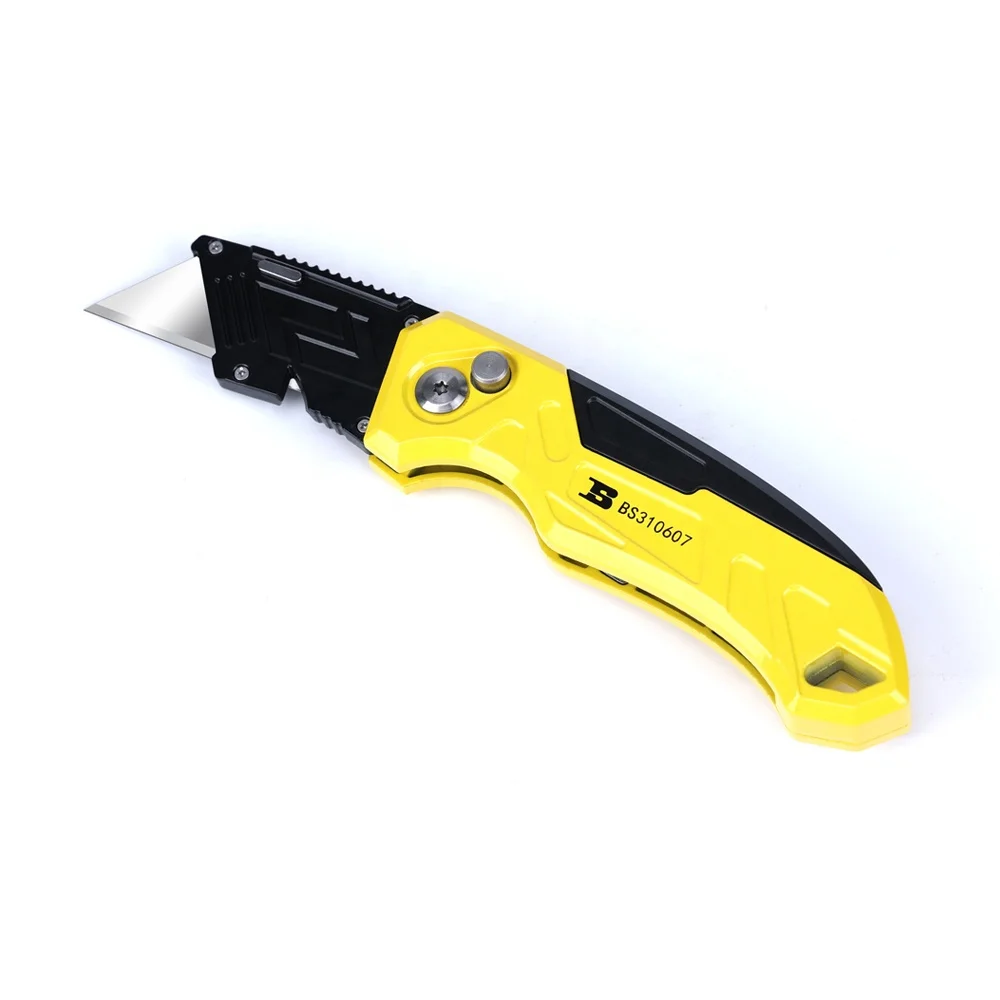 BOSI alloy handle quick change folding button lock utility knife