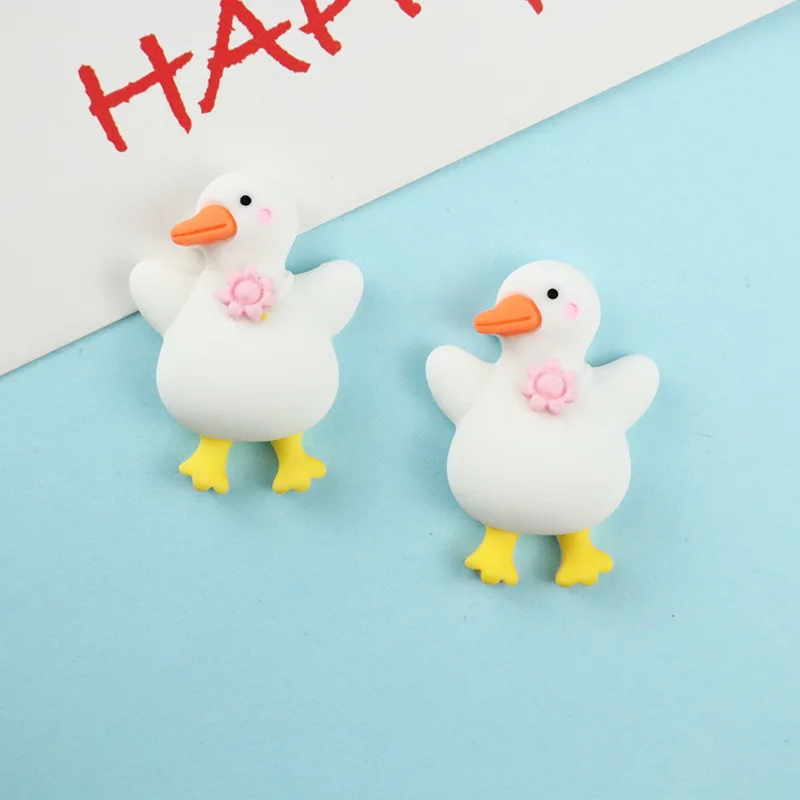 Wholesale Cute Animal Duck Resin Flatback Charms Cabochon For Decoration