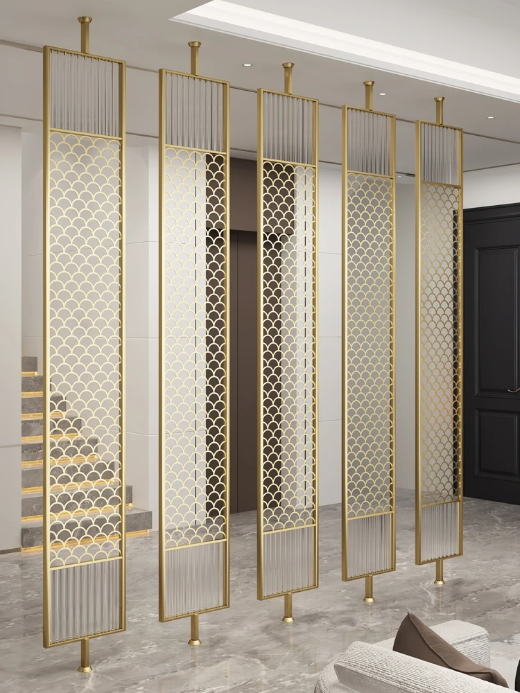 Modern design stainless steel screen partition fixed room divider for wall decor salon panel gold room divider