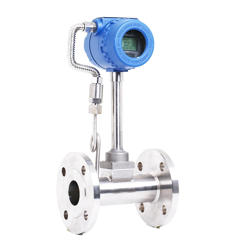 High Precision Pulse 4-20mA Steam Air Compressor Vortex Flowmeter Digital Stainless Steel Gas Flow Meter