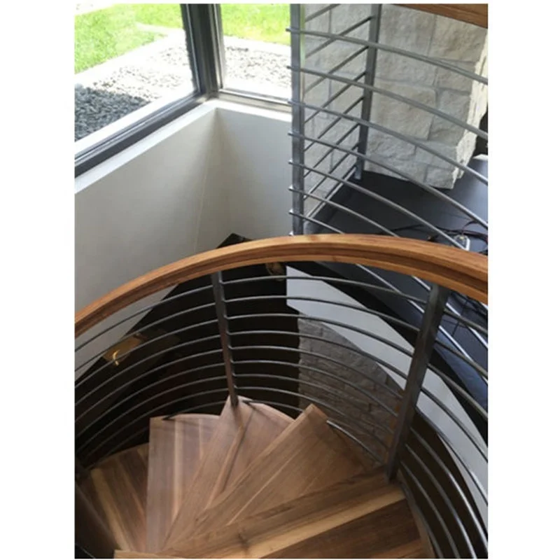 DAIYA spiral stair dwg с перил из закаленного стекла