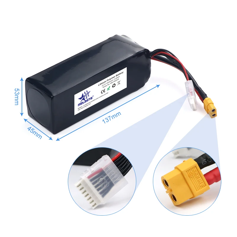 LiPo аккумулятор Melasta 22 2 V 4500mAh предназначен для Дронов квадрокоптеров самолетов вертолетов автомобилей и грузовиков!