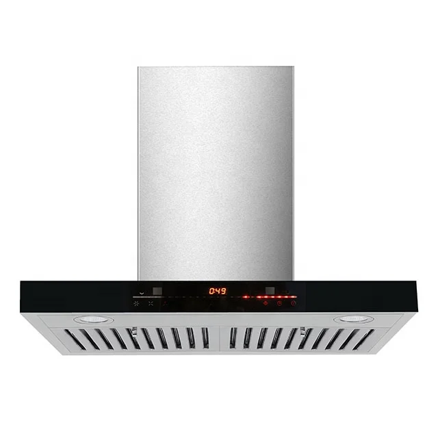 Wholesale t shape  baffle filter Electric Cooker Hood Kitchen Hood Design auto-clean kitchen Chimney Range Hood for india market