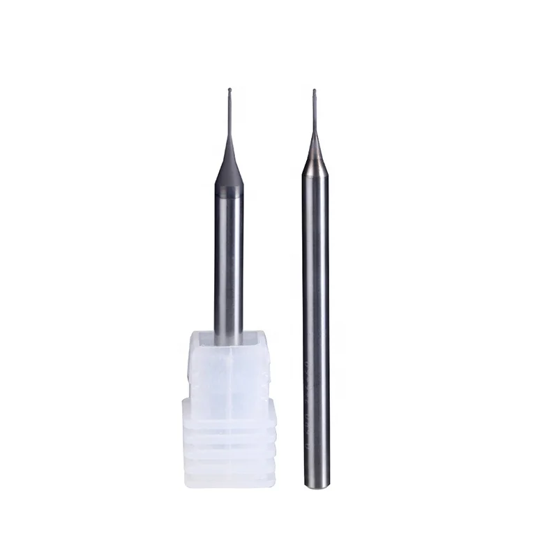 CNC Solid Carbide Mini Flat End Mill Ball End Mill Tungsten Milling Cutter  With DLC TiALN Diamond Coating