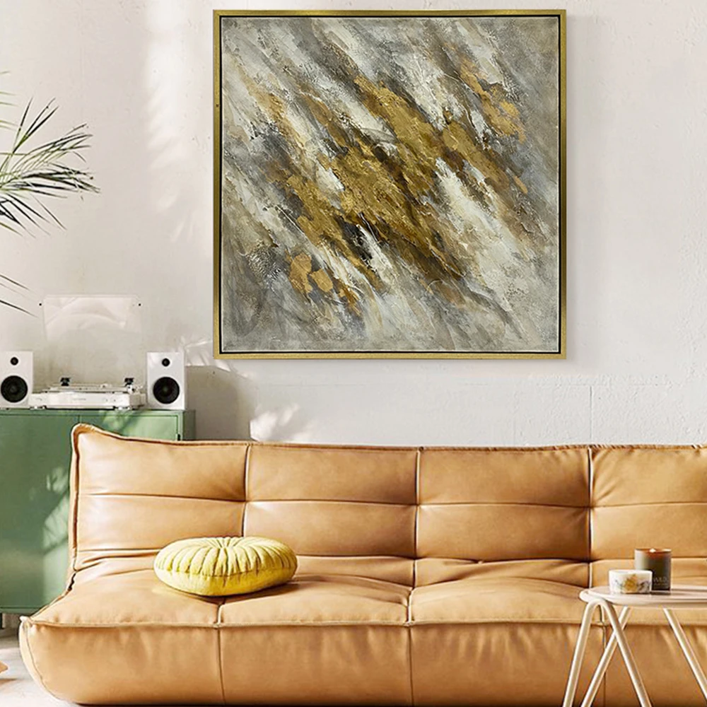 Radiantly Composed Abstract Painting Blending Elegant Designs and Fluid Lines for a Lasting Impression