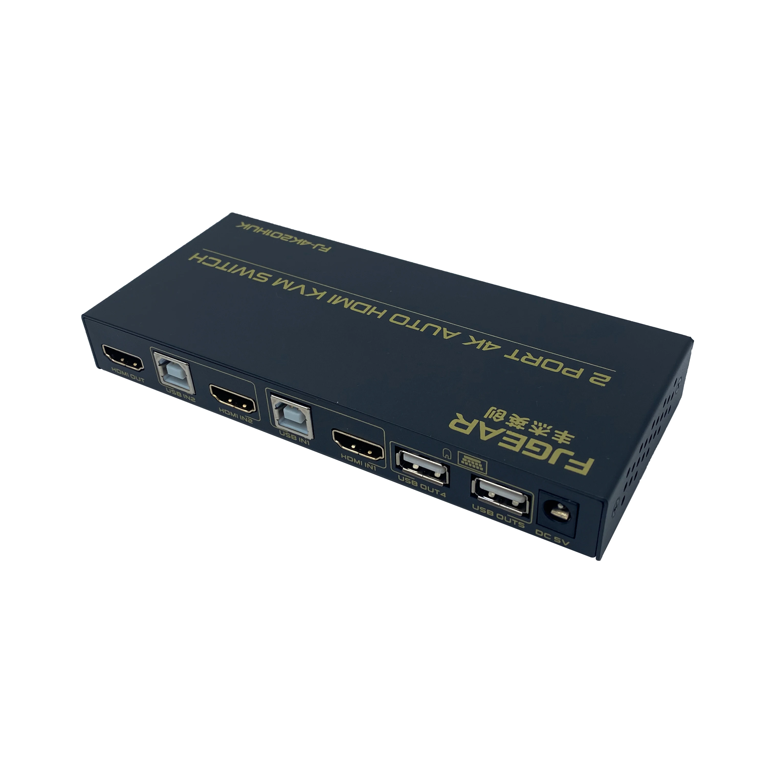 FJ-4K201HUK FFJGEAR 4K 2 Port 2 in 1 out auto usb+hdmi Kvm Switch 3840*2160/60hz HDMI1.4 version Kvm switch