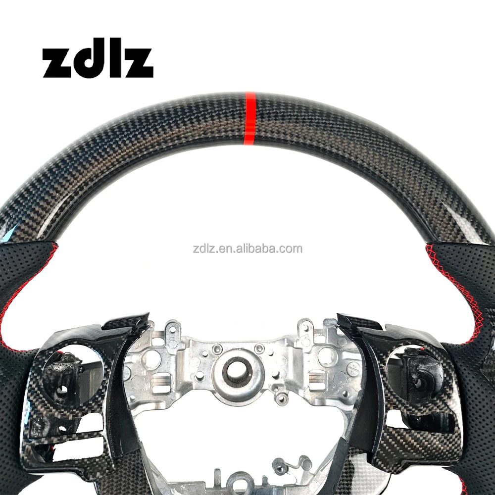 Customized perforated leather carbon fiber steering wheel with paddle shifters for Lexus NX GX GS ES IS RX car steering wheel