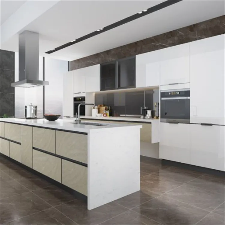 Ace Kitchen Cabinet Accessories Modern Designs Complete Sets Kitchen Cabinet Modern L-Shape Lacquer Kitchen Cabinets Sample