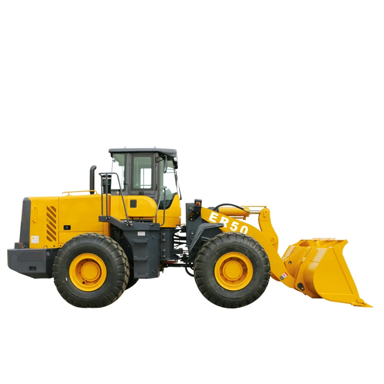 Construction Machinery EVERUN 4WD Diesel Engine ER50 China heavy 5.0Ton bucket shovel Wheel Loaders for sale