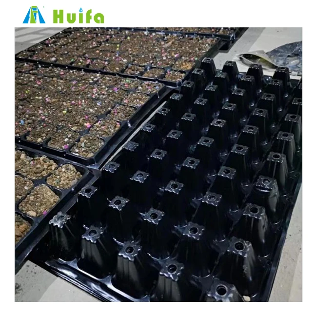 72 Deep Cells Plastic Blue Black Rectangular Seed Tray Plant Seedling Nursery Trays