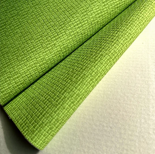 Braided Printed PU Leather Synthetic Leather Weave Texture Leather for Luggage, Bag, Shoe, Sofa, Hat, Waterproof, Anti-mildew