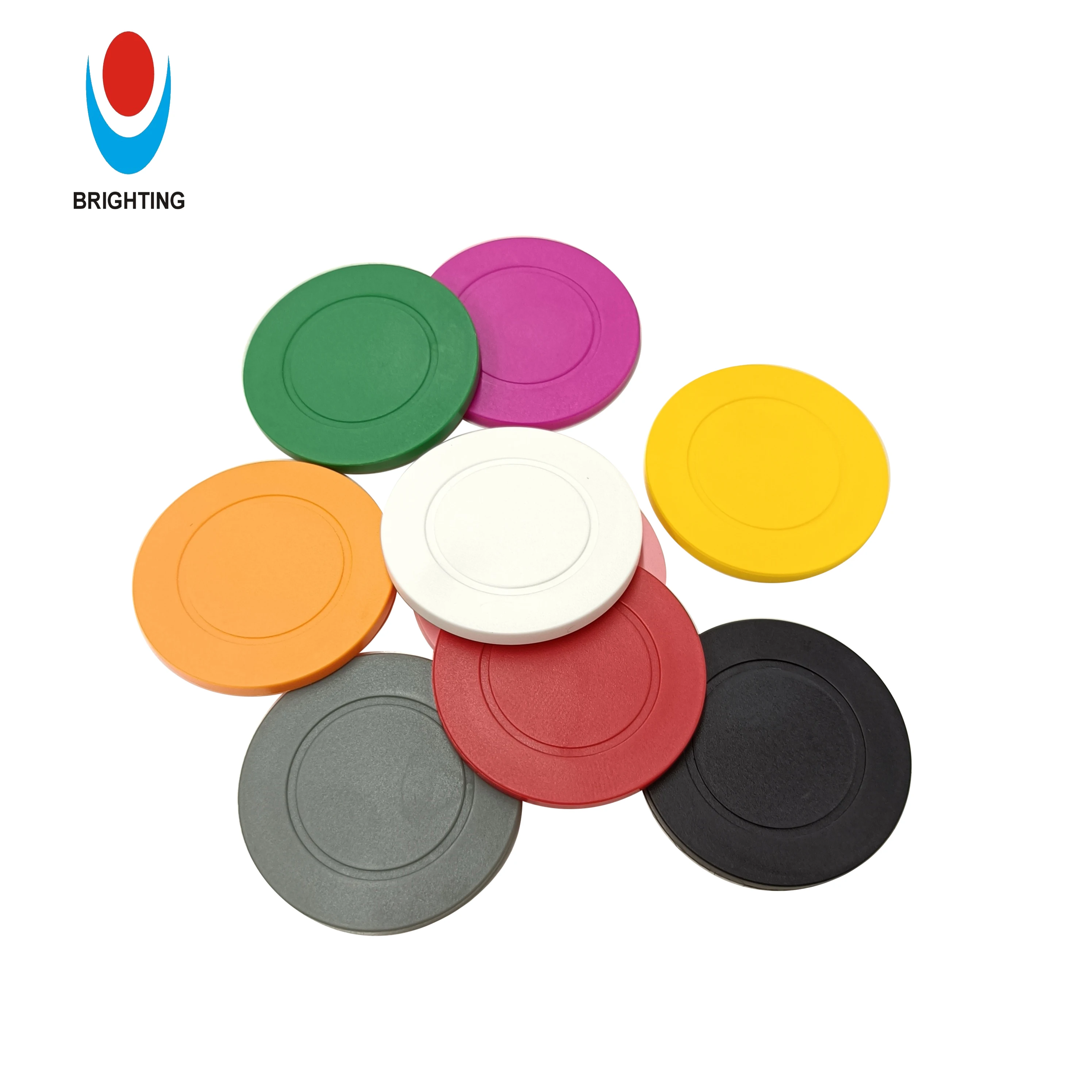 Casino Quality Professional Poker Chips Customized Plastic Printed Dia Size Soft Velvet Bag Material Origin ABS poker chips