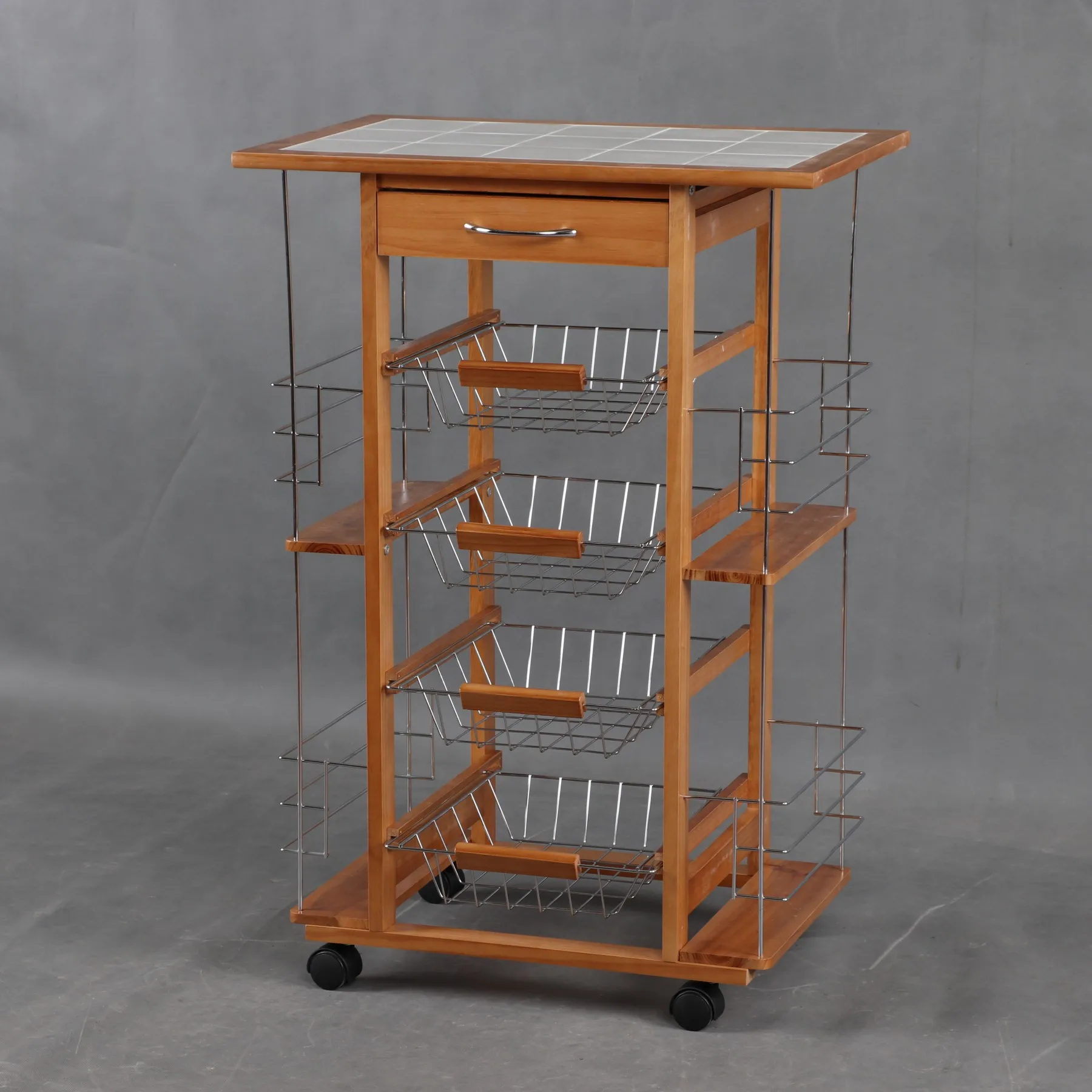 
Customized by professional manufacturers wooden Kitchen trolley kitchen furniture 