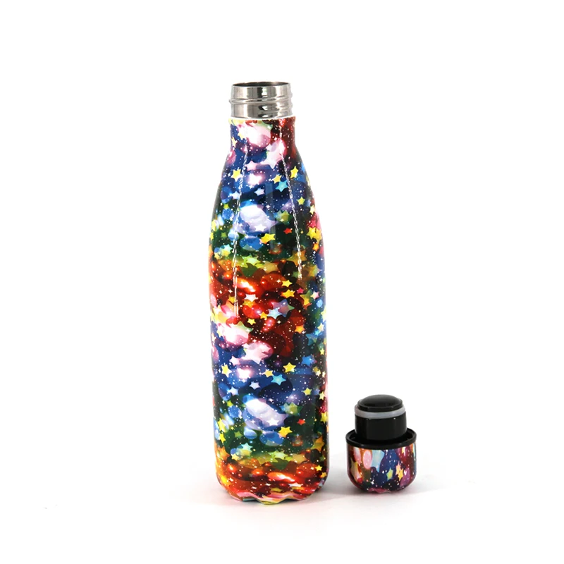 
Stainless Steel Vacuum Insulated Leak-proof Sports Water Bottle Double Walled Reusable Metal Cola Shape Thermos 